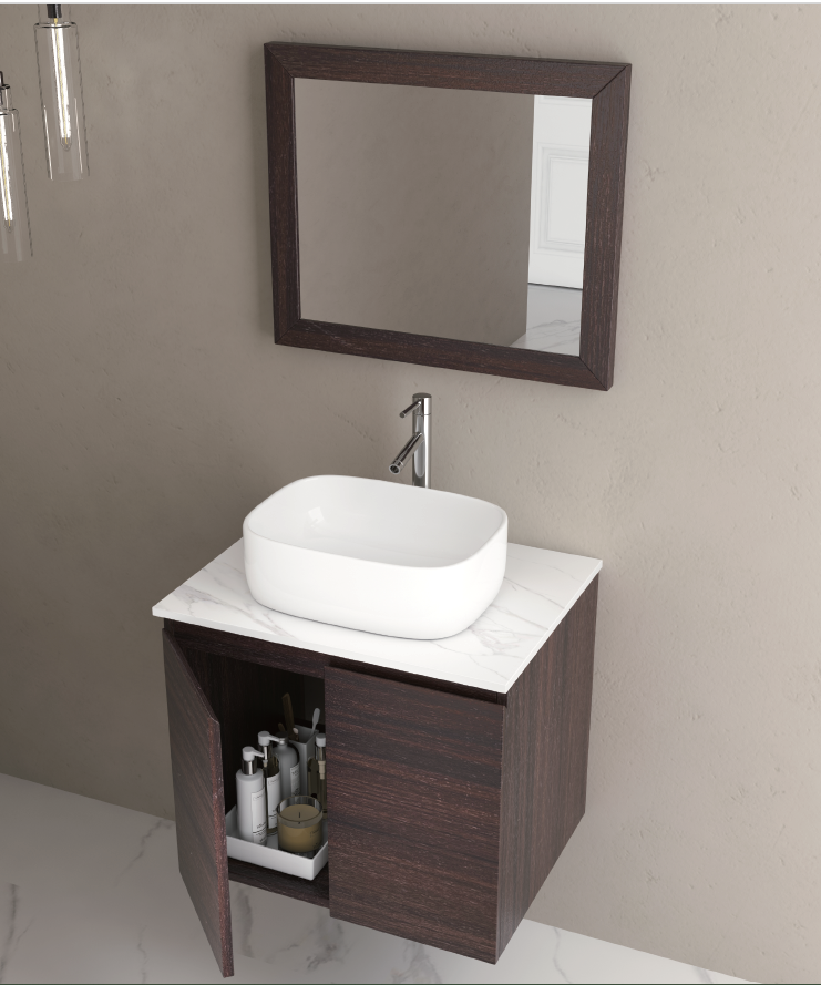 DUSCHE 600mm PVC VANITY CABINET C/W TABLE TOP - SYH Bathroom Studio